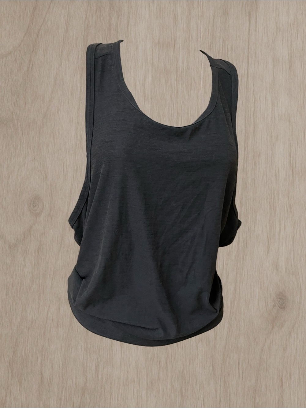 Classic Black Scoop Neck Women's Yoga Tank Top